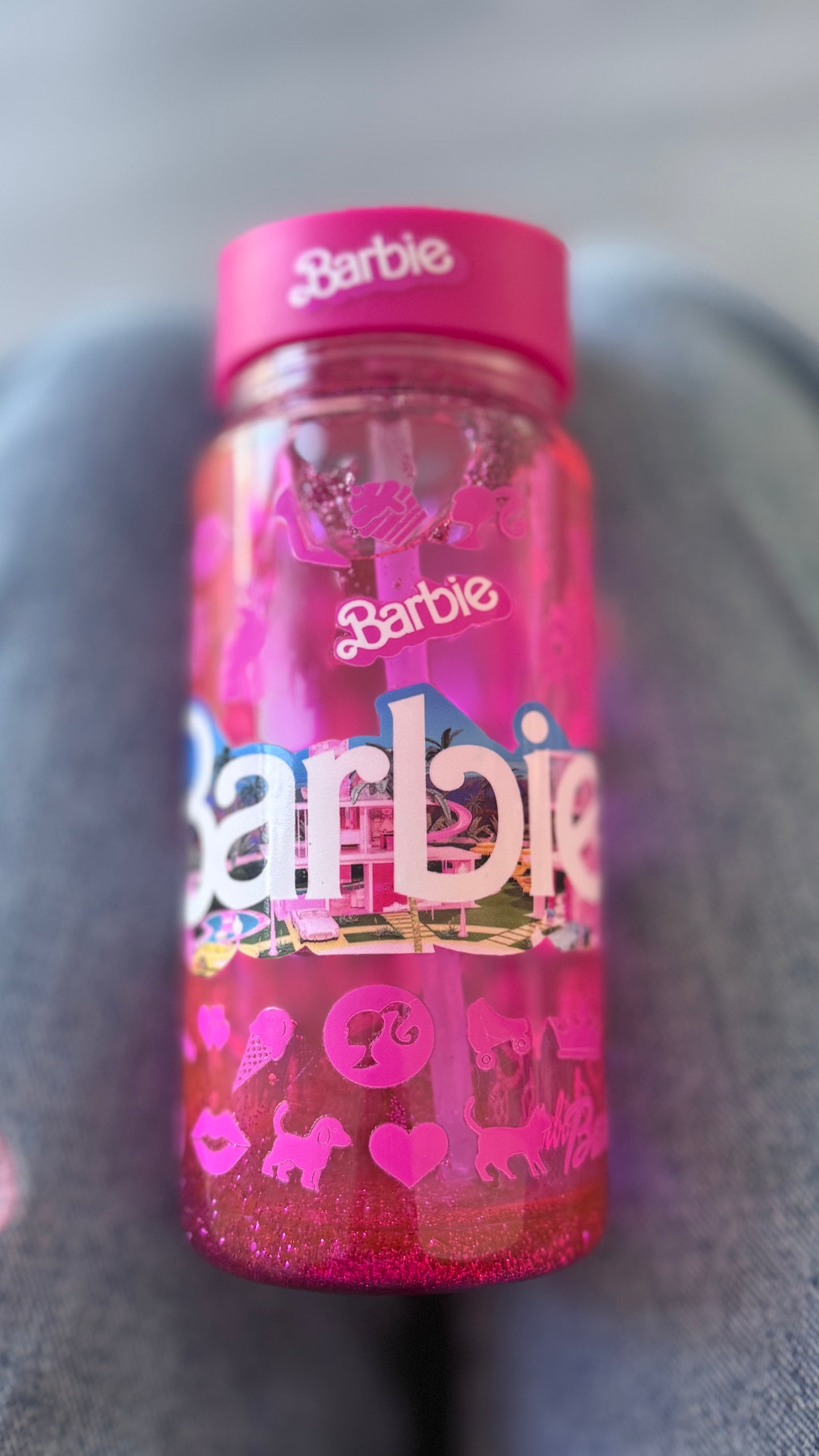 Garrafinha Glitter Barbie